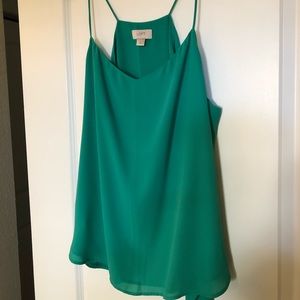 Green top, thin straps